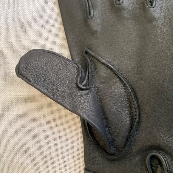 •NEW Men’s Black Cabretta Leather Gloves Size L NWOT - Picture 7 of 13